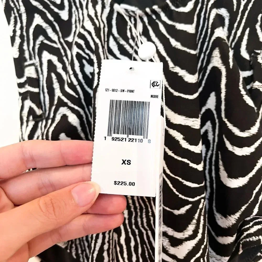 Jonathan Simkhai Animal Print One Piece Resortwear Designer Swimsuit XS NWT